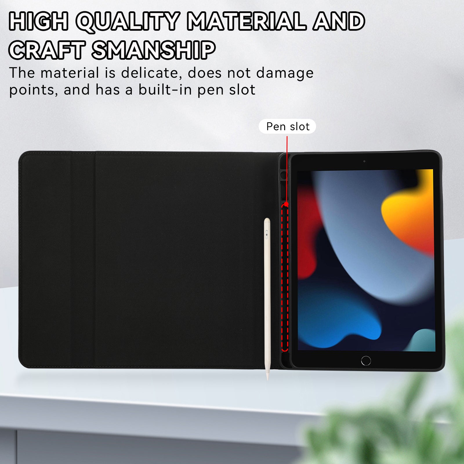 For iPad 10.2 (2021) / (2020) / (2019) Leather Bluetooth Keyboard Case Stand with Pen Holder For iPad 10.2 (2021) / (2020) / (2019) Leather Bluetooth Keyboard Case Stand with Pen Holder
